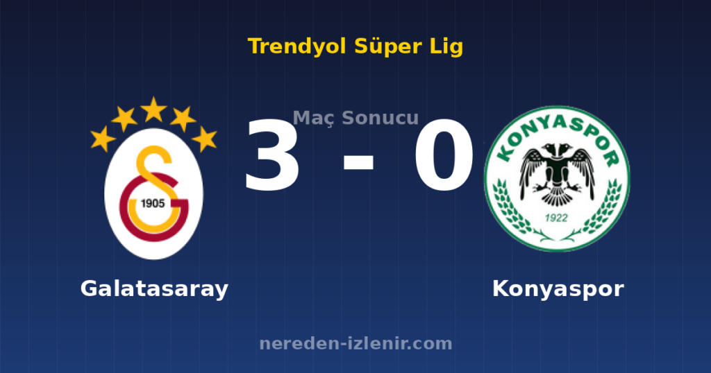 Galatasaray 3-0 Konyaspor