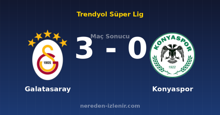 Galatasaray 3-0 Konyaspor