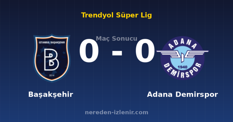 Başakşehir 0-0 Adana Demirspor