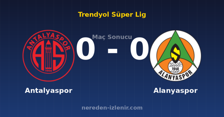 Antalyaspor 0-0 Alanyaspor