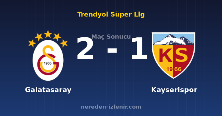 Galatasaray 2-1 Kayserispor