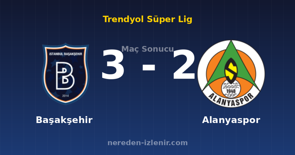 Başakşehir 3-2 Alanyaspor