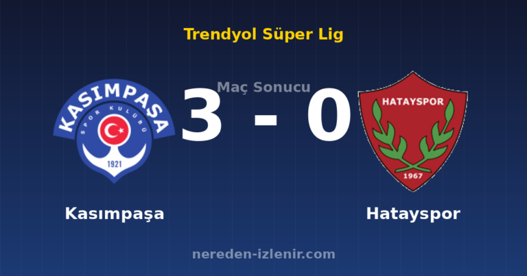 Kasımpaşa 3-0 Hatayspor