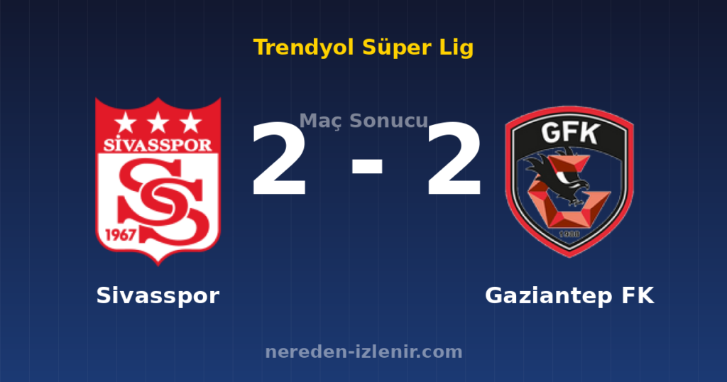 Sivasspor 2-2 Gaziantep FK