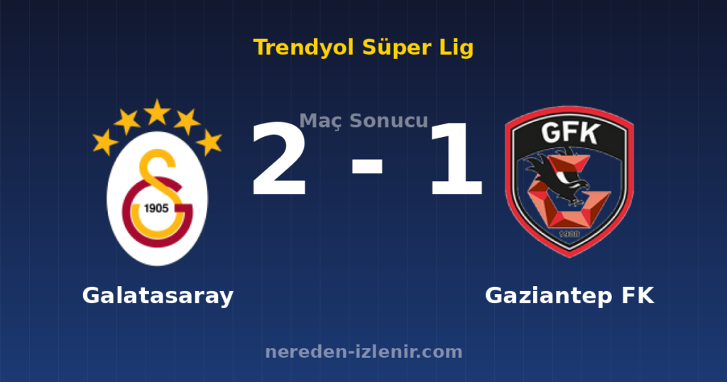 Galatasaray 2-1 Gaziantep FK