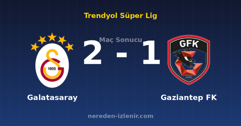 Galatasaray 2-1 Gaziantep FK