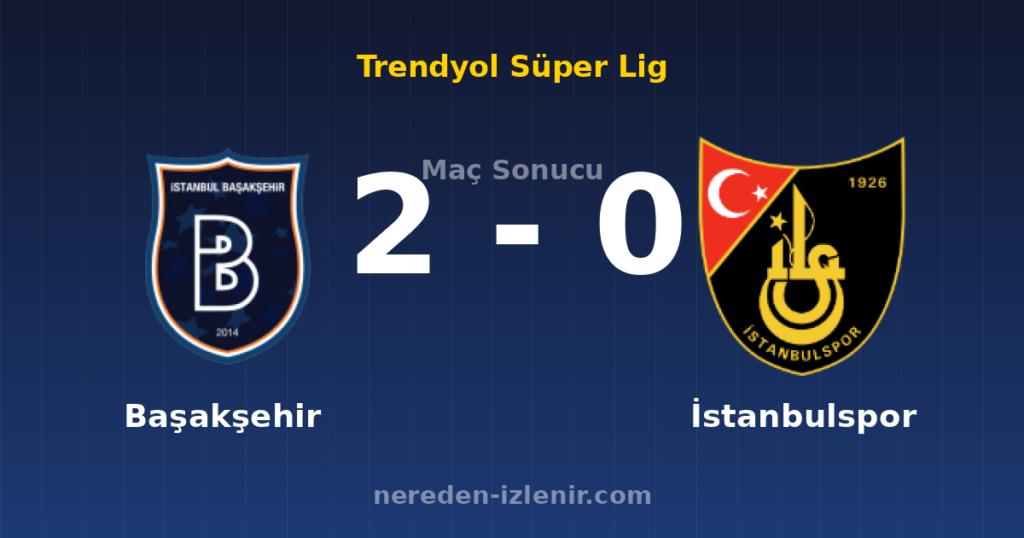 Başakşehir 2-0 İstanbulspor