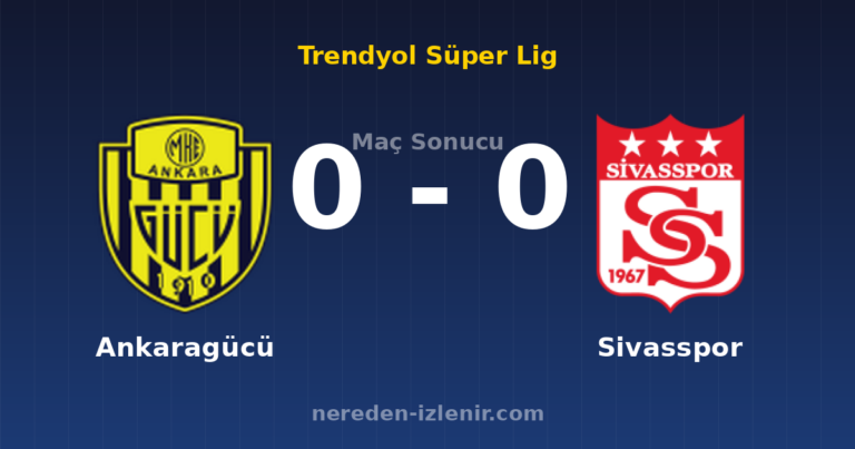 Ankaragücü 0-0 Sivasspor