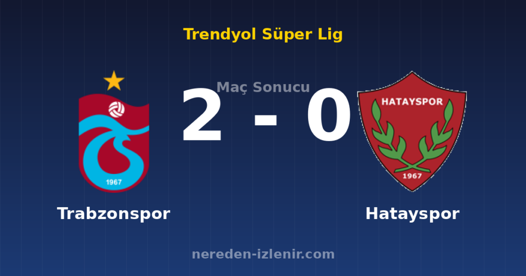 Trabzonspor 2-0 Hatayspor