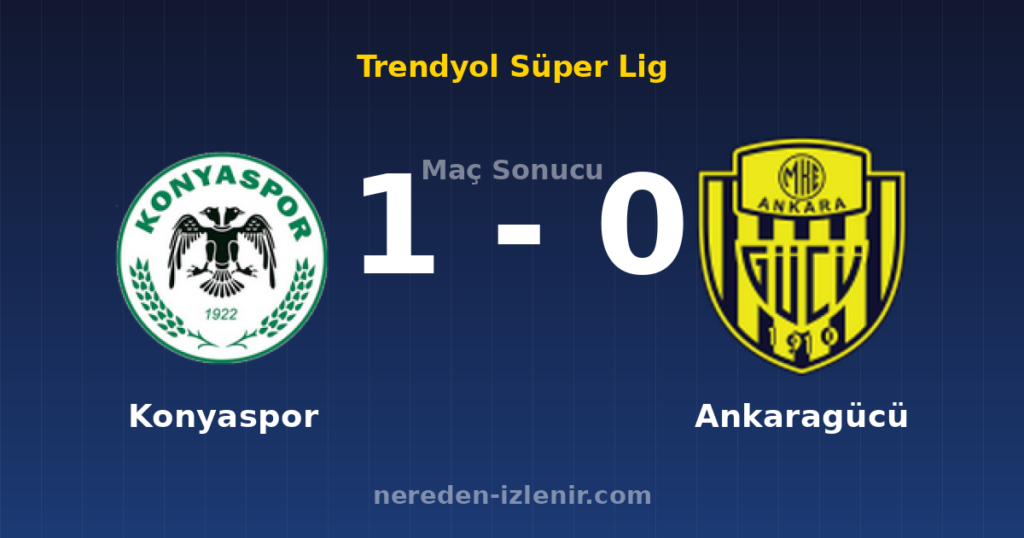 Konyaspor 1-0 Ankaragücü