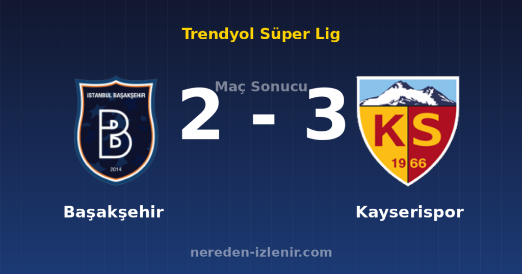 Başakşehir 2-3 Kayserispor
