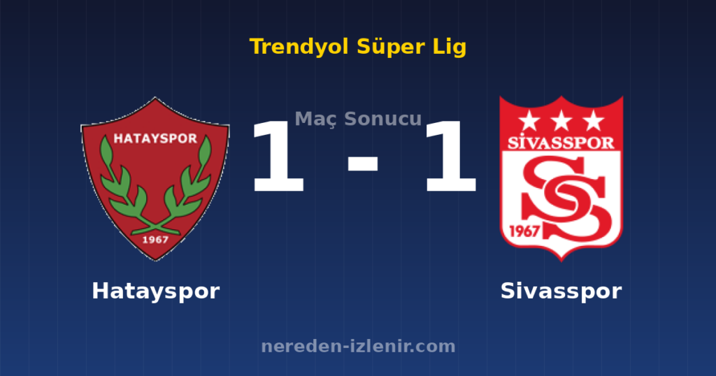 Hatayspor 1-1 Sivasspor