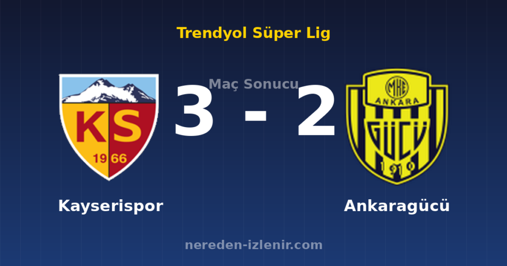 Kayserispor 3-2 Ankaragücü