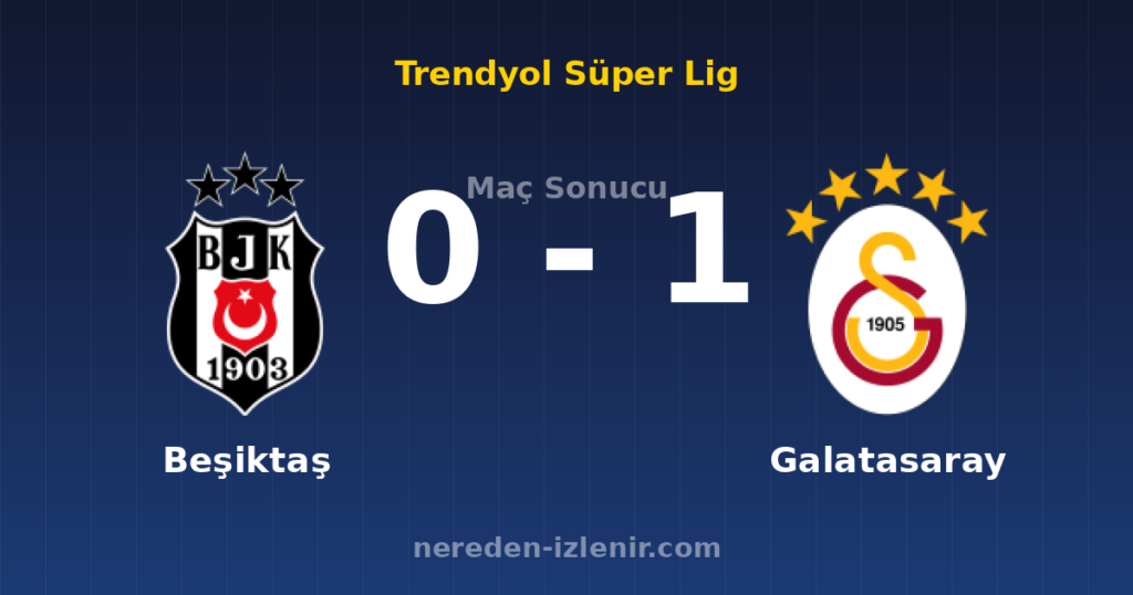 Beşiktaş 0-1 Galatasaray