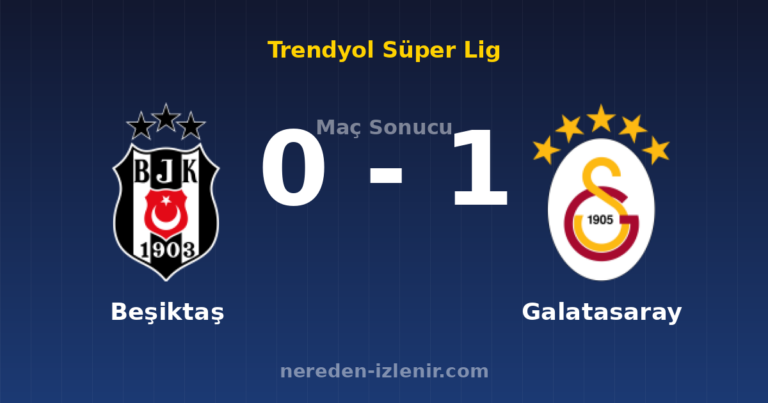 Beşiktaş 0-1 Galatasaray