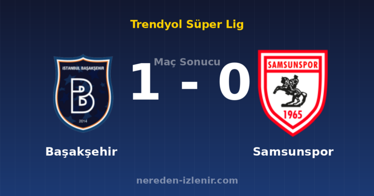 Başakşehir 1-0 Samsunspor