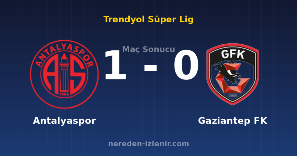 Antalyaspor 1-0 Gaziantep FK