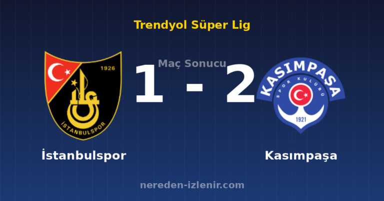 İstanbulspor 1-2 Kasımpaşa