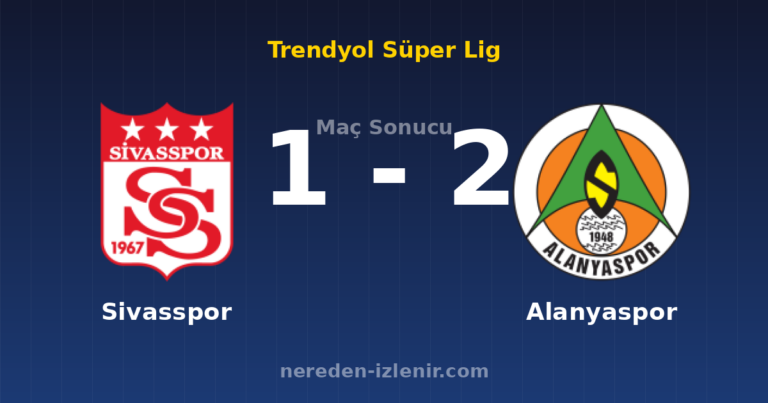 Sivasspor 1-2 Alanyaspor