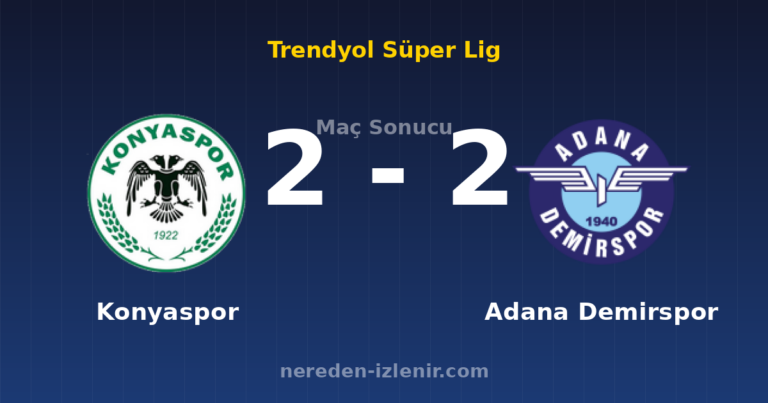 Konyaspor 2-2 Adana Demirspor