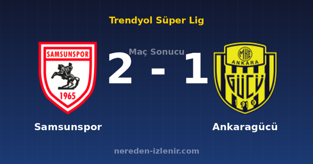 Samsunspor 2-1 Ankaragücü