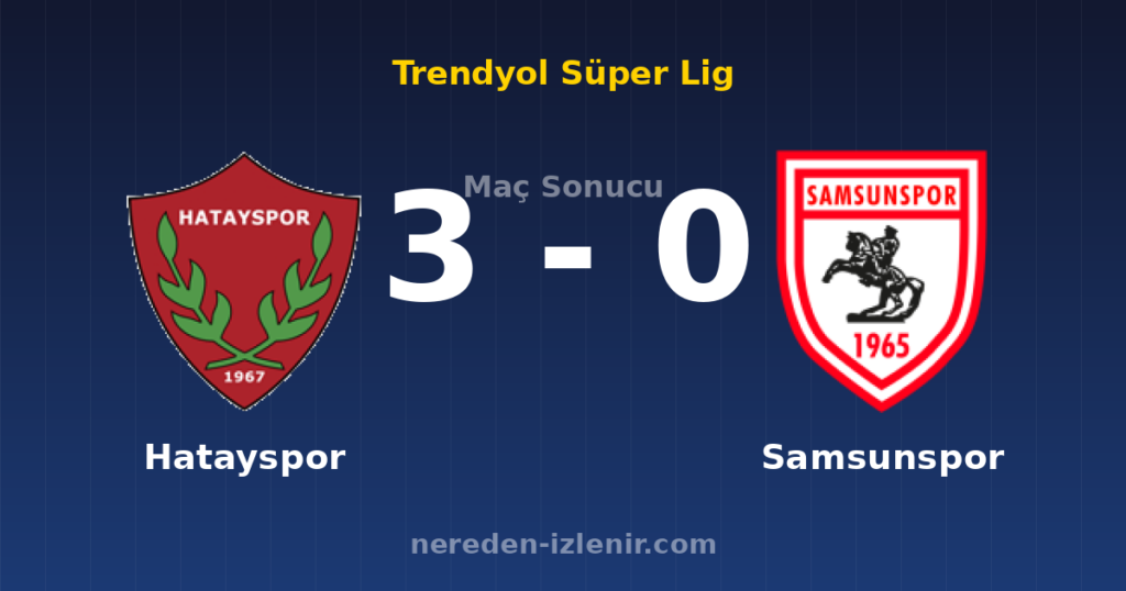 Hatayspor 3-0 Samsunspor