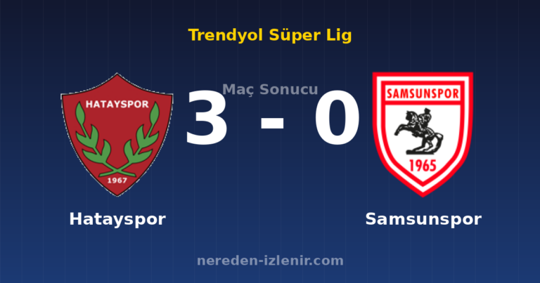 Hatayspor 3-0 Samsunspor