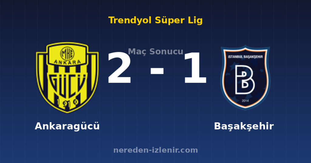 Ankaragücü 2-1 Başakşehir