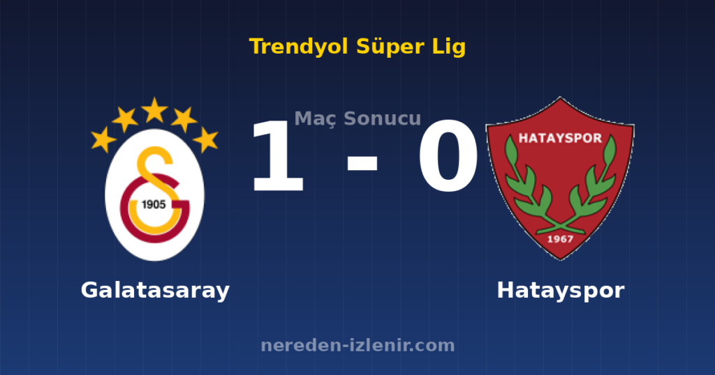 Galatasaray 1-0 Hatayspor