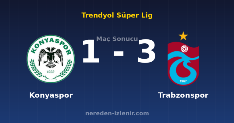 Konyaspor 1-3 Trabzonspor