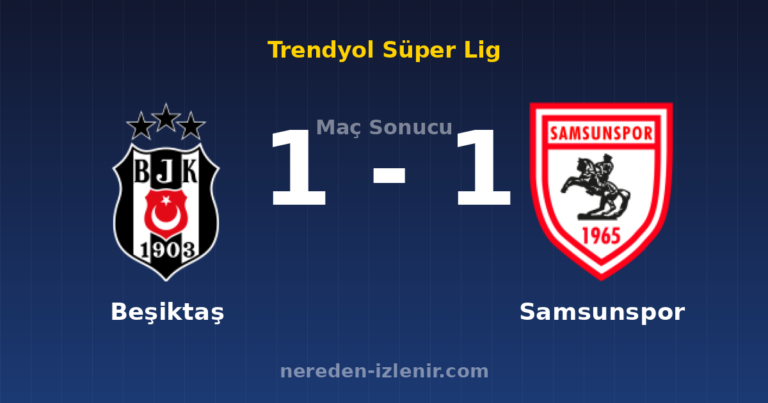 Beşiktaş 1-1 Samsunspor