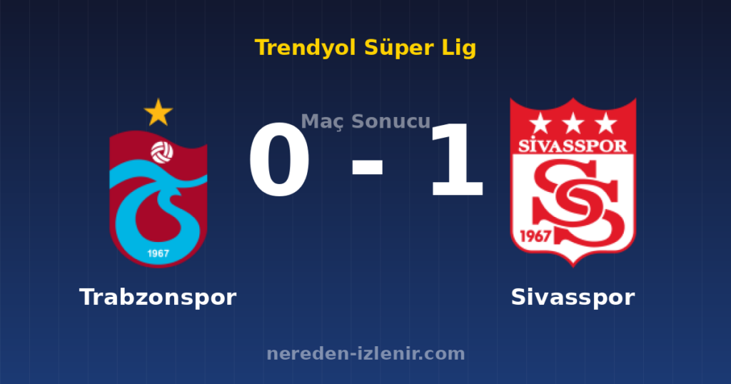 Trabzonspor 0-1 Sivasspor