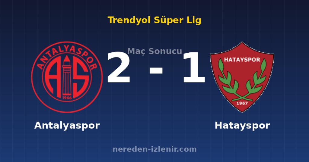 Antalyaspor 2-1 Hatayspor