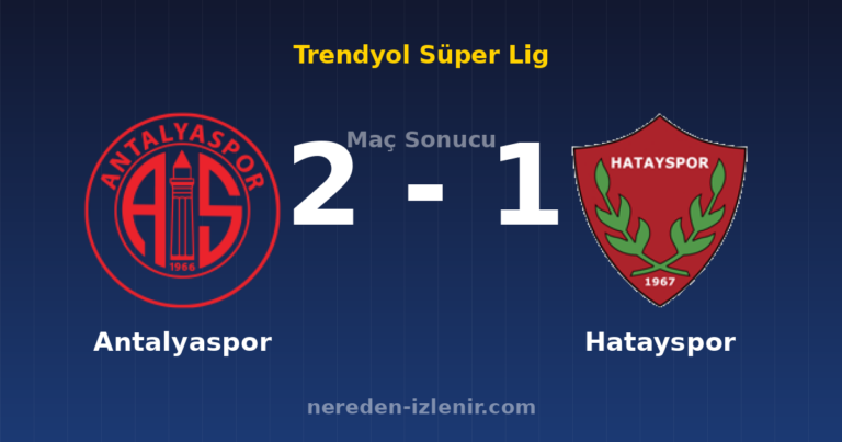 Antalyaspor 2-1 Hatayspor