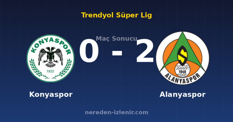 Konyaspor 0-2 Alanyaspor