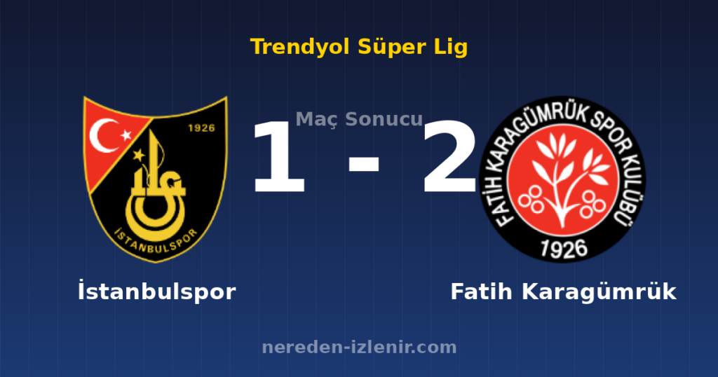 İstanbulspor 1-2 Fatih Karagümrük