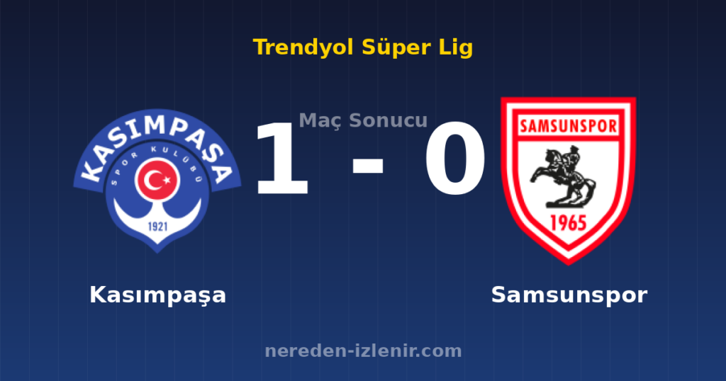 Kasımpaşa 1-0 Samsunspor