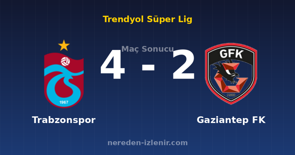 Trabzonspor 4-2 Gaziantep FK