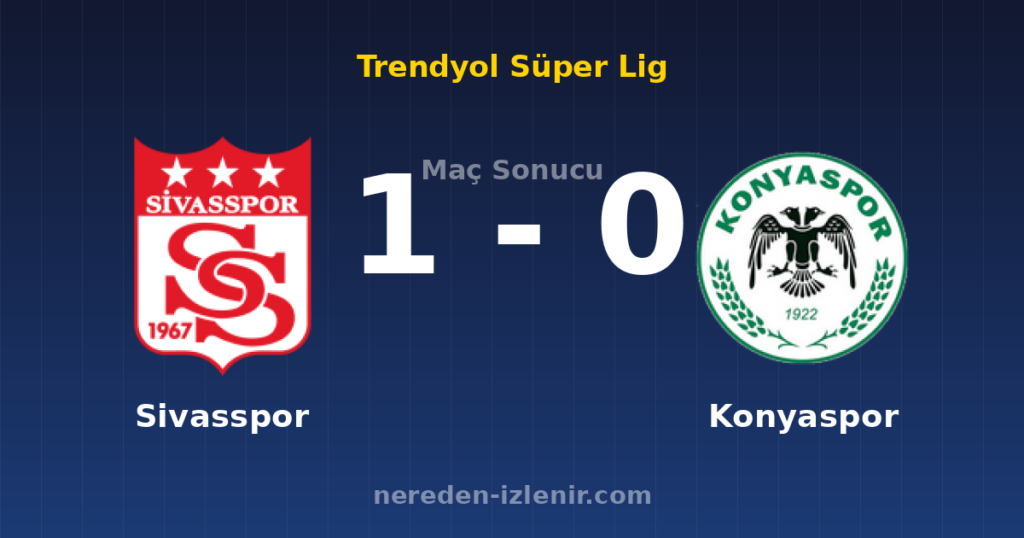Sivasspor 1-0 Konyaspor