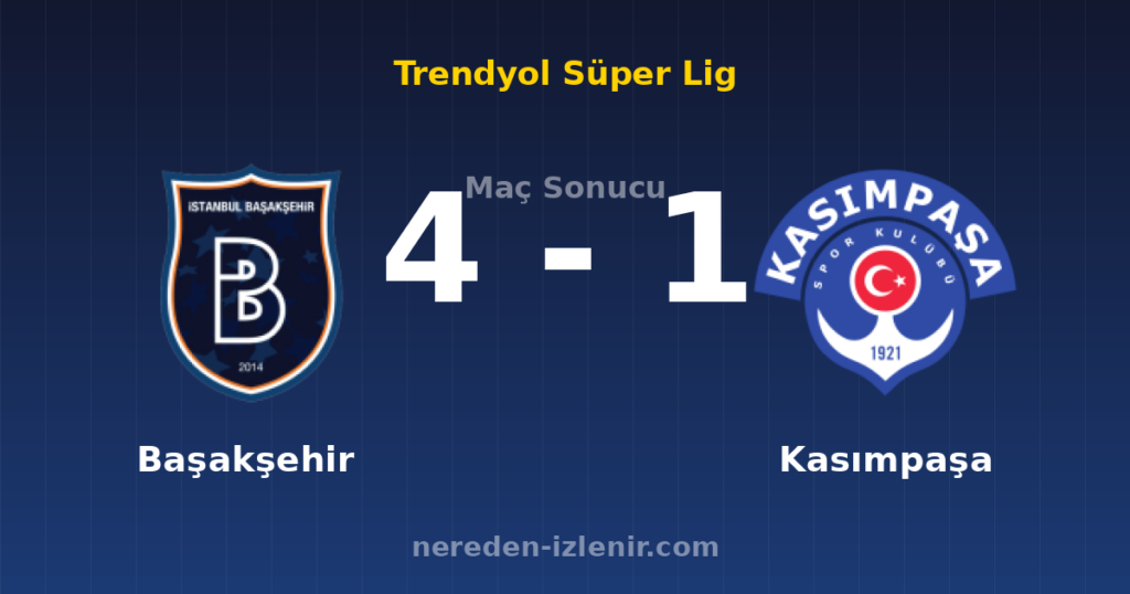 Başakşehir 4-1 Kasımpaşa