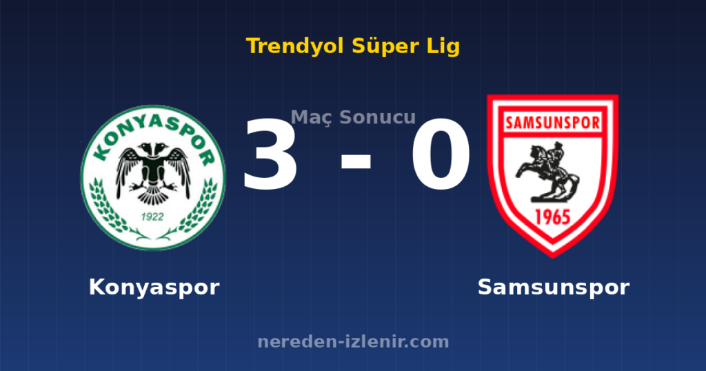 Konyaspor 3-0 Samsunspor