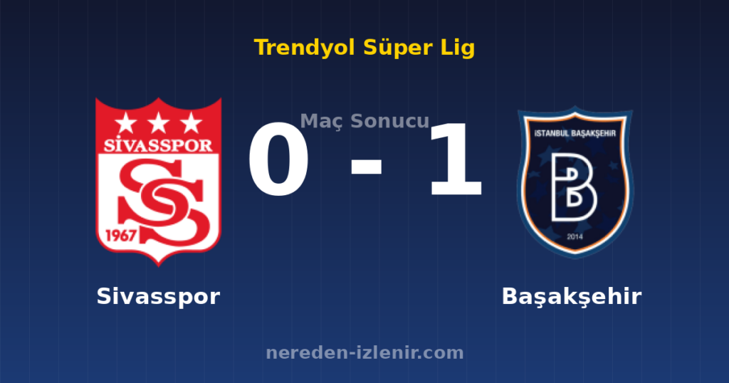 Sivasspor 0-1 Başakşehir