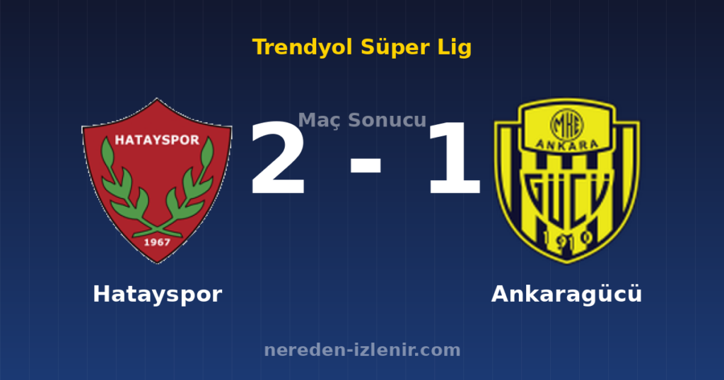 Hatayspor 2-1 Ankaragücü