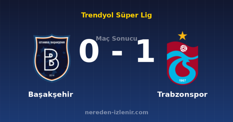 Başakşehir 0-1 Trabzonspor