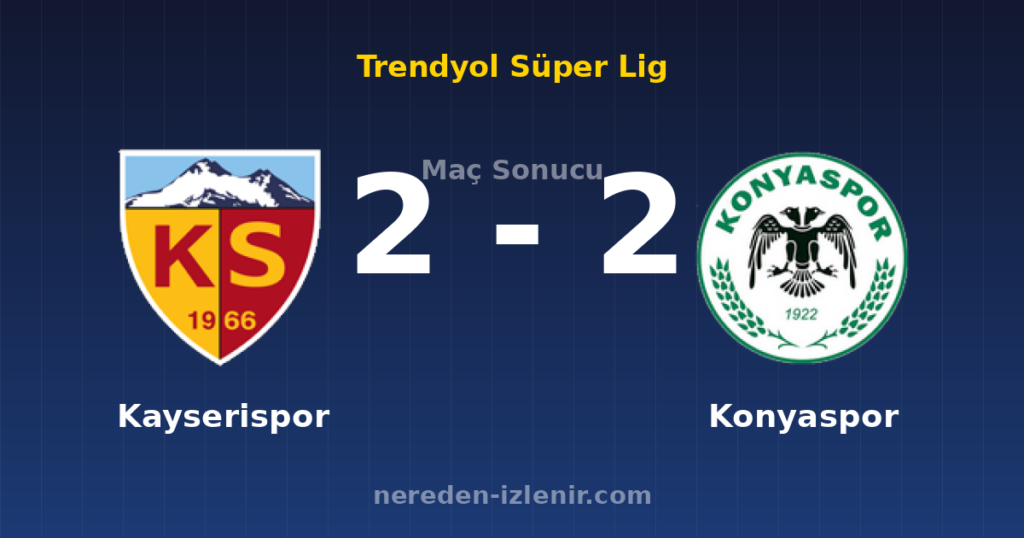 Kayserispor 2-2 Konyaspor