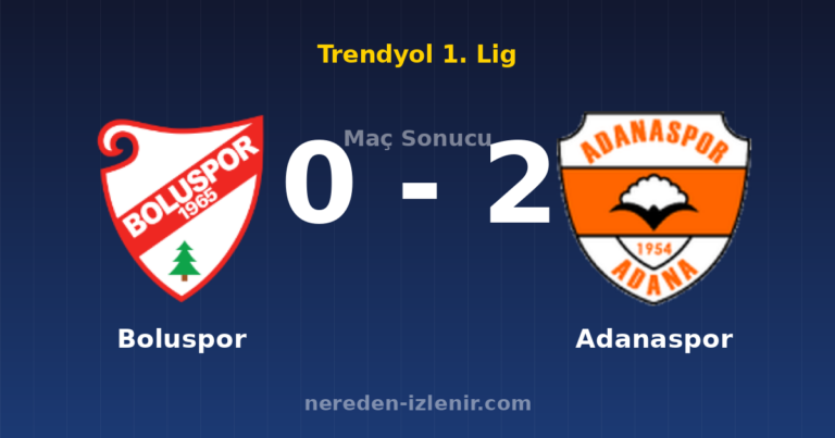 Boluspor 0-2 Adanaspor