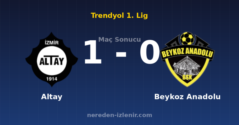 Altay 1-0 Beykoz Anadolu