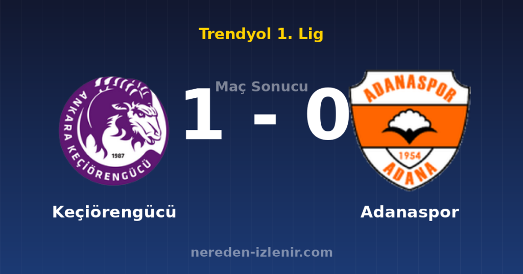 Keçiörengücü 1-0 Adanaspor