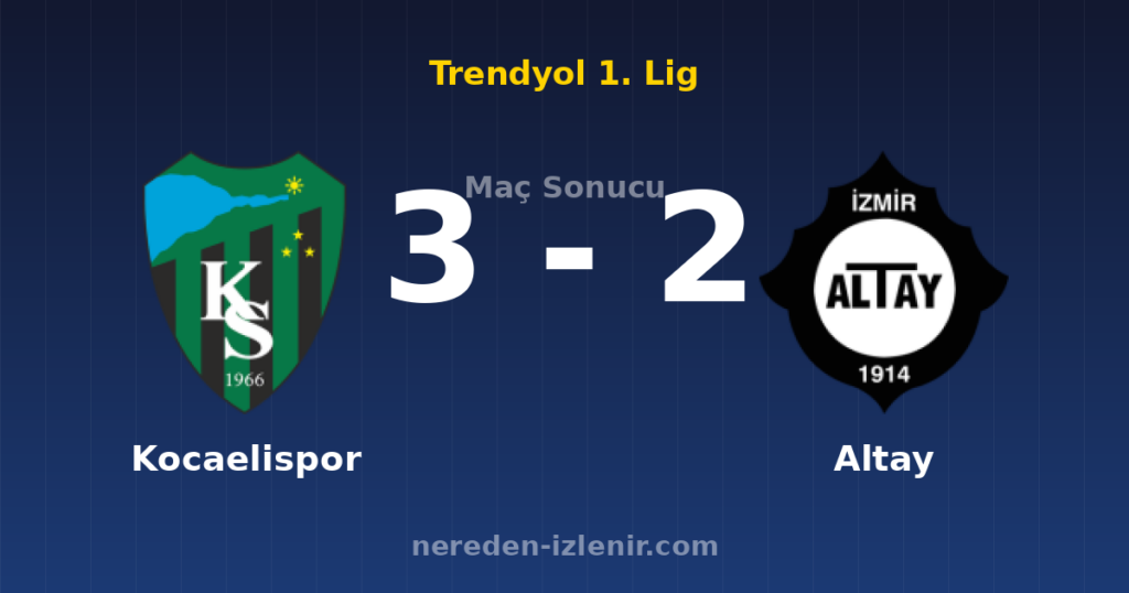 Kocaelispor 3-2 Altay
