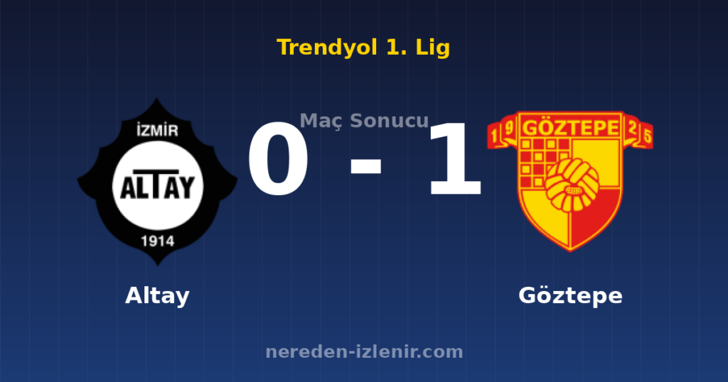 Altay 0-1 Göztepe